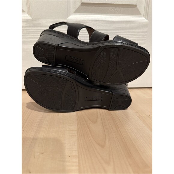 Natural Soul Naturalizer Regal Sandal Slingback Wedge Heel Black Size 10 NWOB - Picture 6 of 8